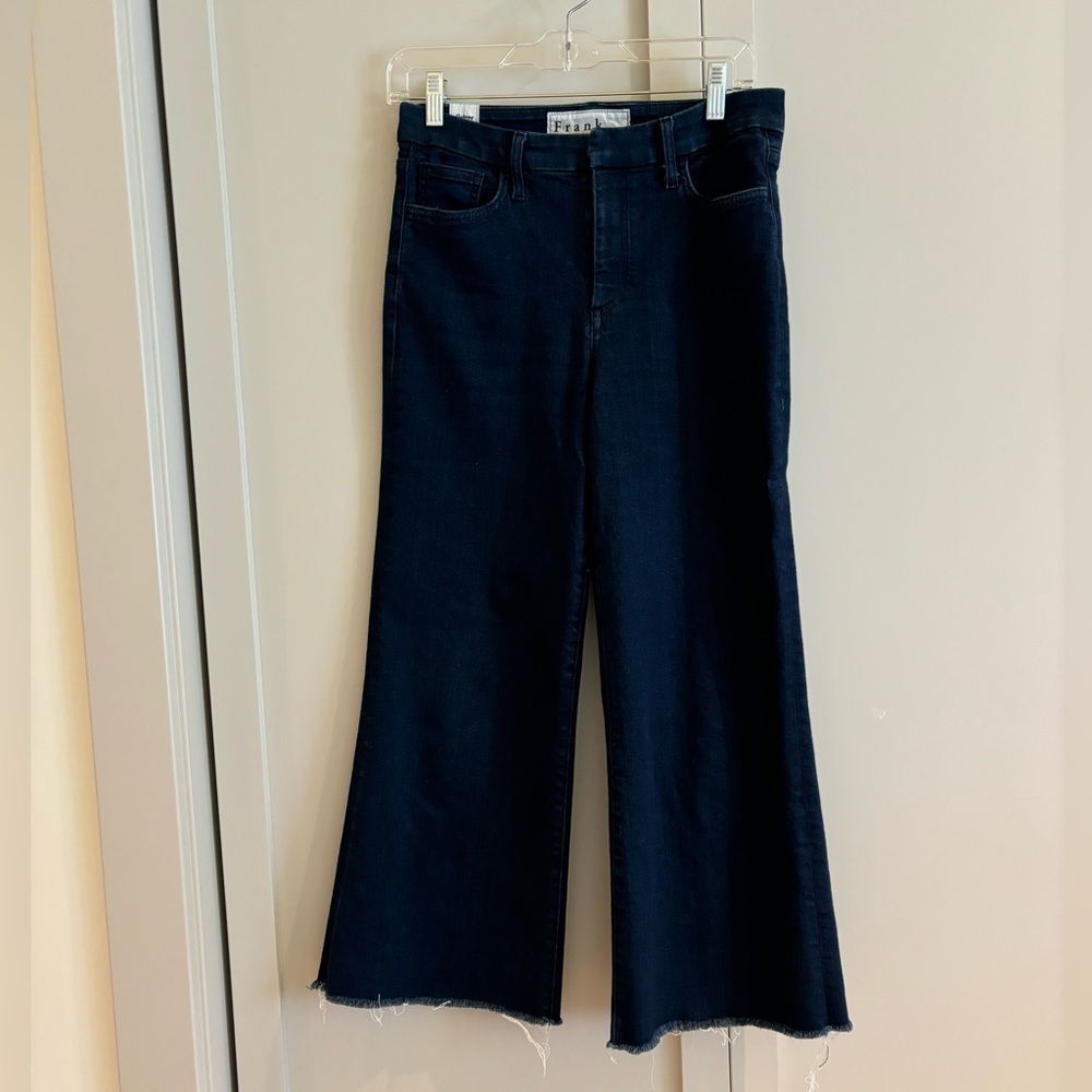 Frank & Eileen Galway Gaucho Wide Leg Jean Size 28 Dark Wash
